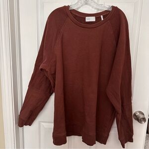 Women’s Anthropologie BLDWN Brown Texture Block Crewneck Sweatshirt GUC Sz: XXL